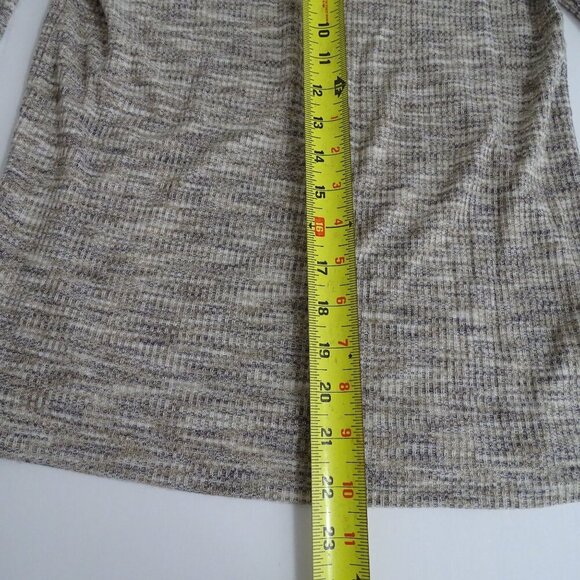 Ann Taylor Loft Brown Cream Turtleneck Knit Top Women Size XS Long Sleeve - Picture 9 of 9